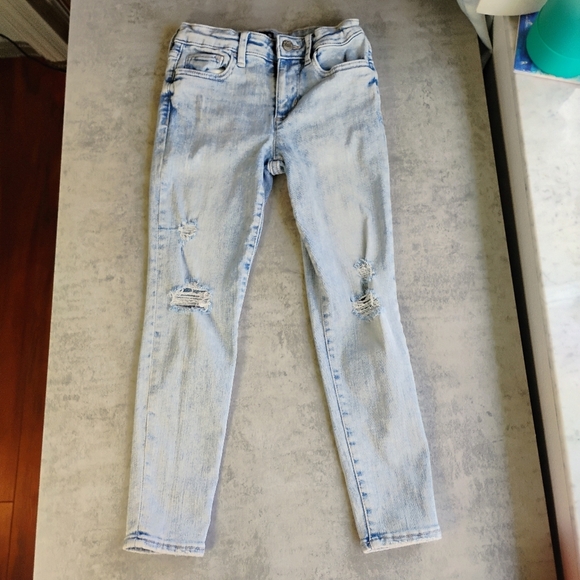 GAP High Rise Jegging Bundle Girls 7 Skinny Jeans Distressed School - Picture 3 of 16